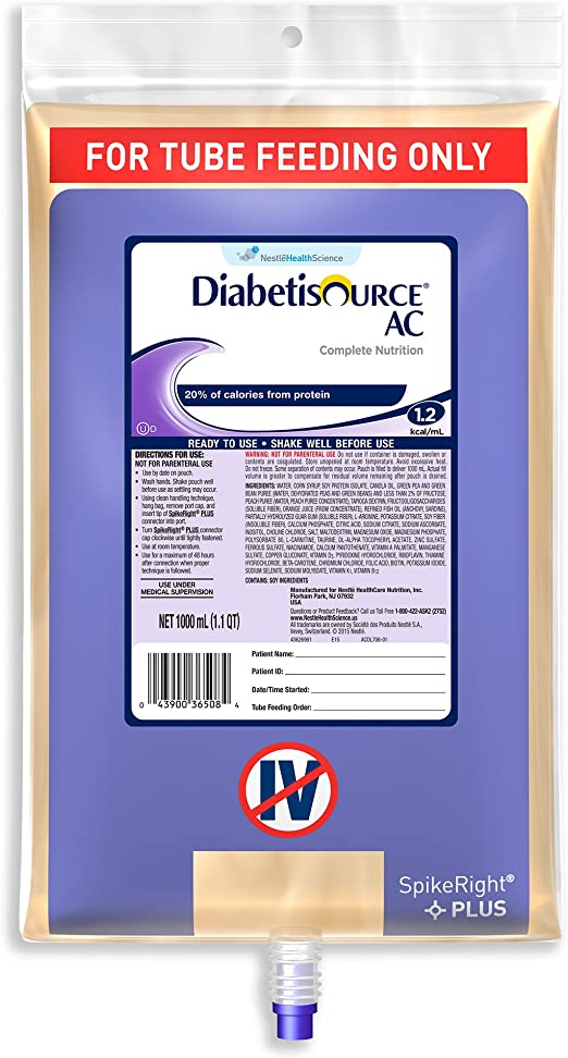 Diabetisource AC 1000ml Spikeright Bag
