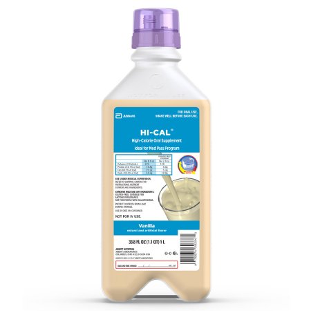 Hi-Cal Vanilla High Calorie Oral Supplement 33.8 oz Bottle