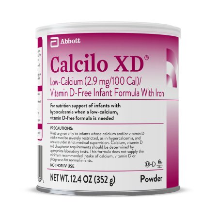 CALCILO XD® Low-calcium (2.9 mg/100 Cal)/vitamin D-free infant formula with iron