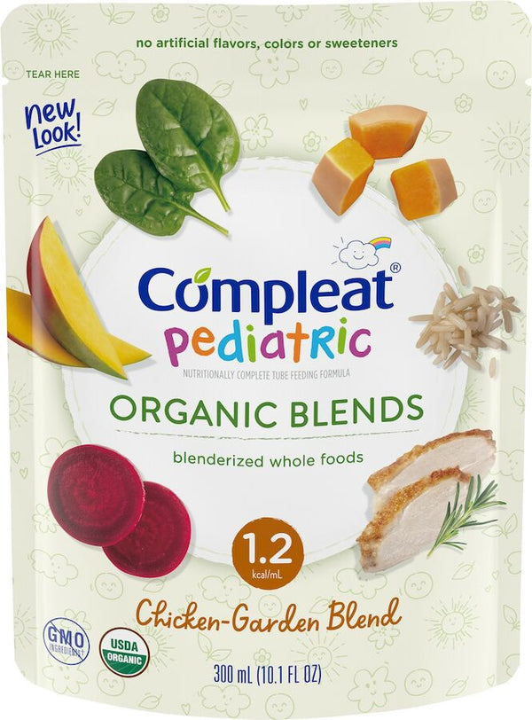 Compleate Organic Blends Chicken Garden Blend Pediatric Reduced Calories Pouch